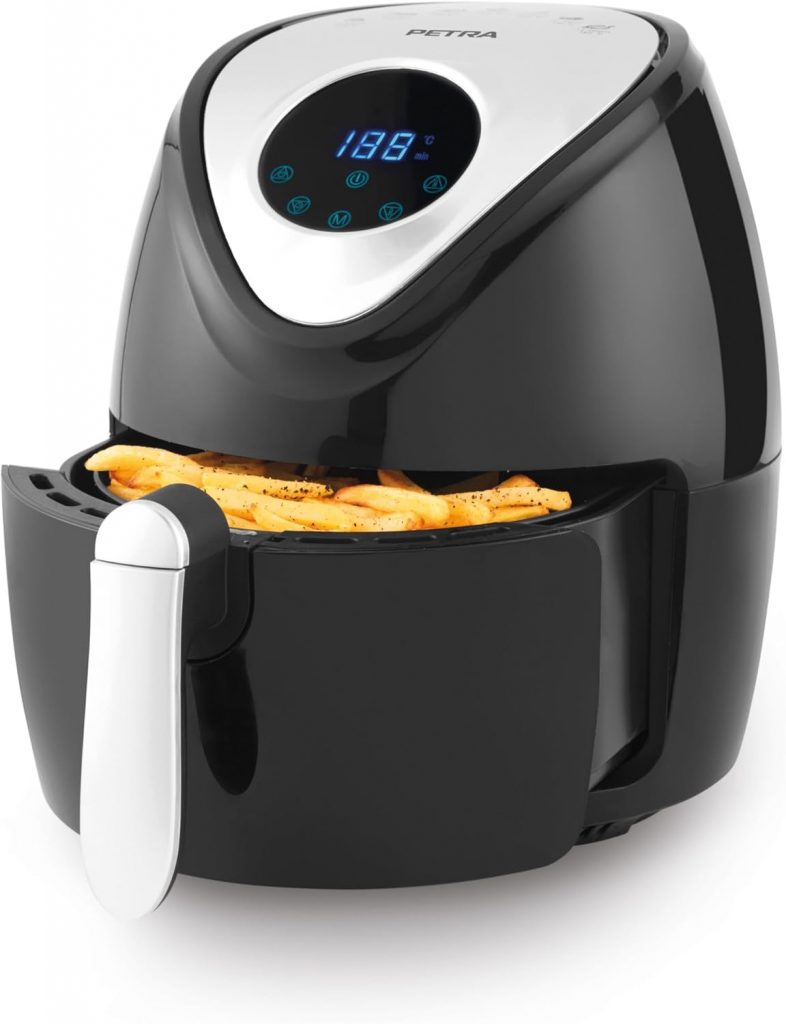 🤴 Petra Heißluftfritteuse XXL Airfryer 4,5L Digital, Luftfritteuse mit Timer, Antihaft Kochkorb, 7 Kochfunktionen & Rezeptbuch, Friteuse Heißluftfritteuse ölfreies Kochen, 200°C, 1300W84,99€ statt 119,99€ – 3 🔥🚚 Verkauft und Versand durch homeofbrands73 Bewertungen: 4.4 / 5.0 ⭐️⭐️⭐️⭐️🛒 zu Amazon https://www.amazon.de/dp/B0B7K538D3/?tag=preisfehlerheute-21