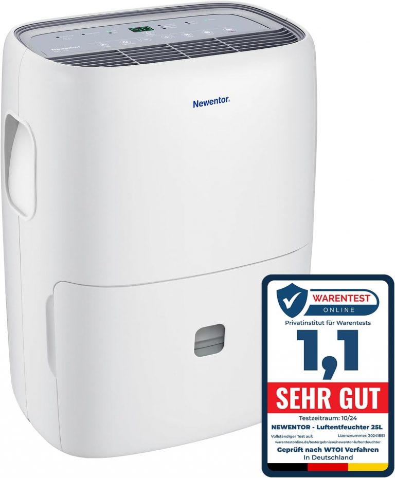 👑 Newentor Luftentfeuchter 25L/Tag - 270W Stromsparender Luftentfeuchter - Für Räume ca. 215m³/80m² - 10 J. Gar. - Raumentfeuchter für Keller - Mit 2M Ablaufschlauch, Abnehmbarem Filter, Timer178,98€ statt 249,99€ - 29,00 % 🔥🚚 Verkauft und Versand durch enshishizhonglidianzishangmaoyouxiangongsi1,413 Bewertungen: 4.3 / 5.0 ⭐️⭐️⭐️⭐️🛒 zu Amazon https://www.amazon.de/dp/B089YK765Z/?amp%3Btag=preisfehlerheute-21&amp%3Bth=1&amp%3Bpsc=1&tag=preisfehlerheute-21