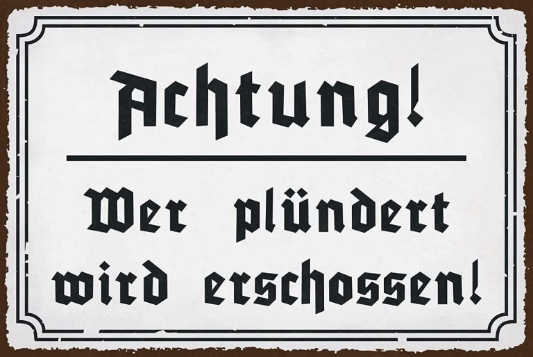 DekoDrom® Blechschild 20x30 cm Warnschild für Diebe Einbrecher Gauner ACHTUNG Wer plündert wird erschossen Wand + Tür Schild für Grundstück + Hof14,50€ ➡️ https://www.amazon.de/dp/B0BHJM2DRD/?tag=preisfehlerheute-21