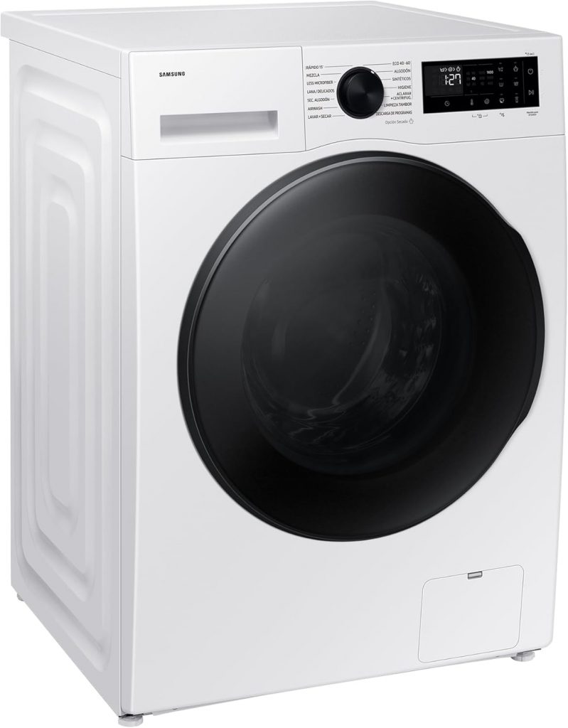 Samsung WD90DG5B15BEEG AI Waschtrockner, 9+6 kg, Extra energiesparend, EEK: D/A (-1), Waschmaschine und Trockner in einem, AI Ecobubble, SmartThings AI Energy Mode, Hygiene-Dampfprogramm, Weiß599,00€ statt 869,00€➡️ https://www.amazon.de/dp/B0DJCW7XJ2/?tag=preisfehlerheute-21