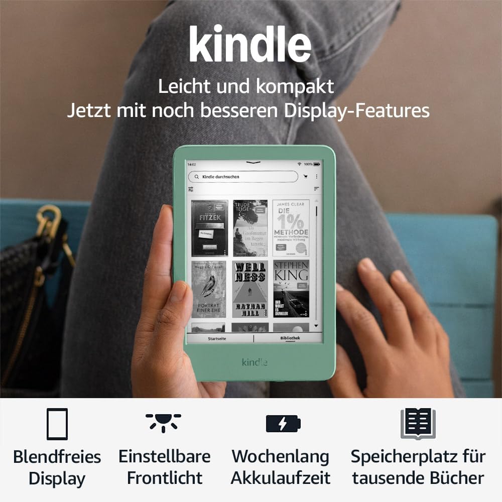 PREISFEHLER.SHOP BlackWeeks: Amazon Kindle (neueste generation) Pirate-$Deals – Der leichteste und kompakteste Kindle, mit blendfreiem Bildschirm, schnellerem Umblättern und anpassbarem Frontlicht – 16 GB – ohne Werbung – matchagrün94.99 statt 119.99 €⏩️ https://www.amazon.de/PREISFEHLER.SHOP/dp/B0CP31JRLK?tag=preisfehlerheute-21