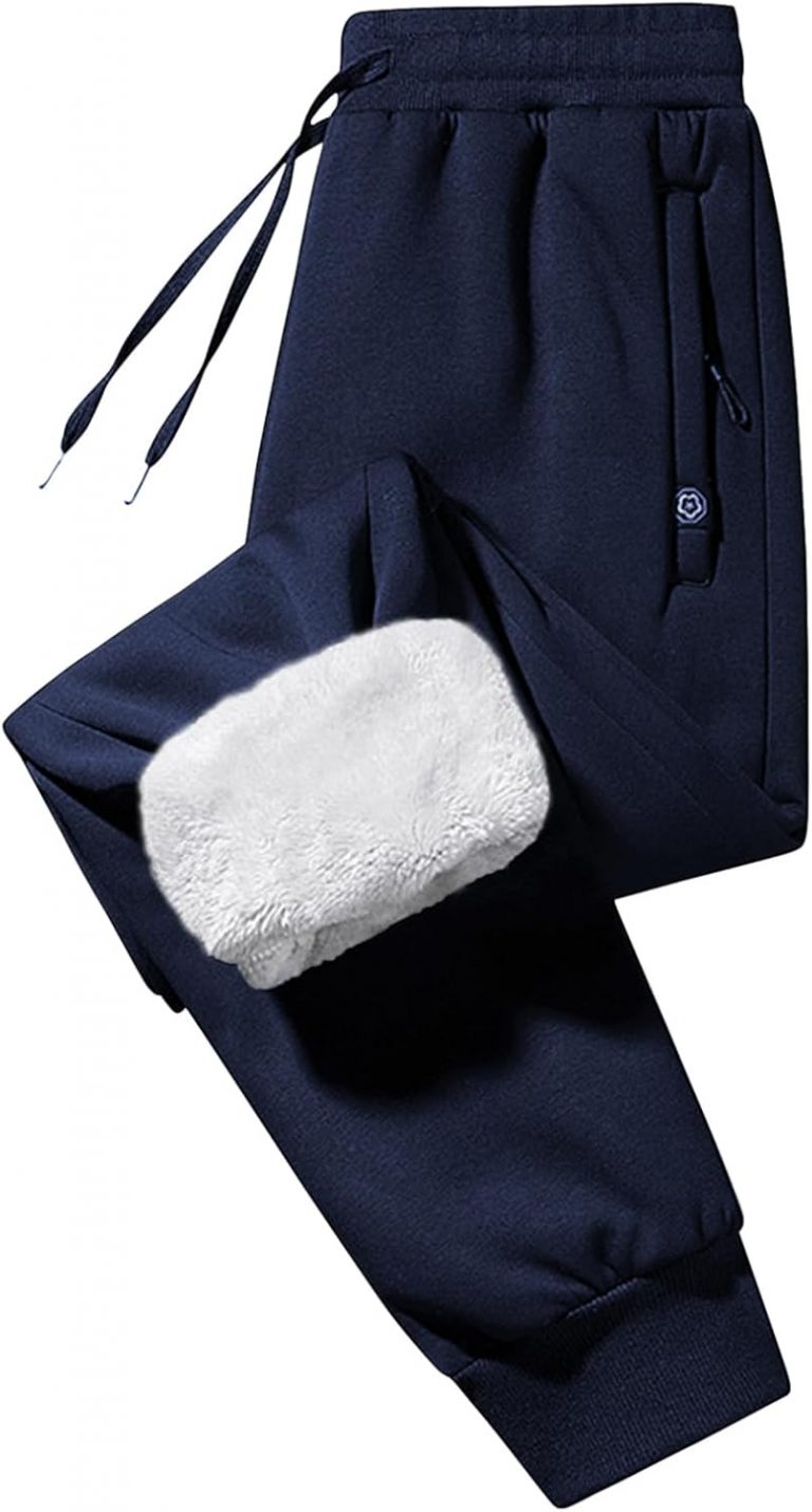 Imuedaen Jogginghose Herren Winter Fleece Gefüttert Warme Trainingshose Fleece Plüsch Gefüttert Jogger Hose Sweatpants Winterhose Traininghose mit Tasche (AA Dunkelblau, M)25.99€ ➡️ https://www.amazon.de/dp/B0C742CHQ8/?tag=preisfehlerheute-21