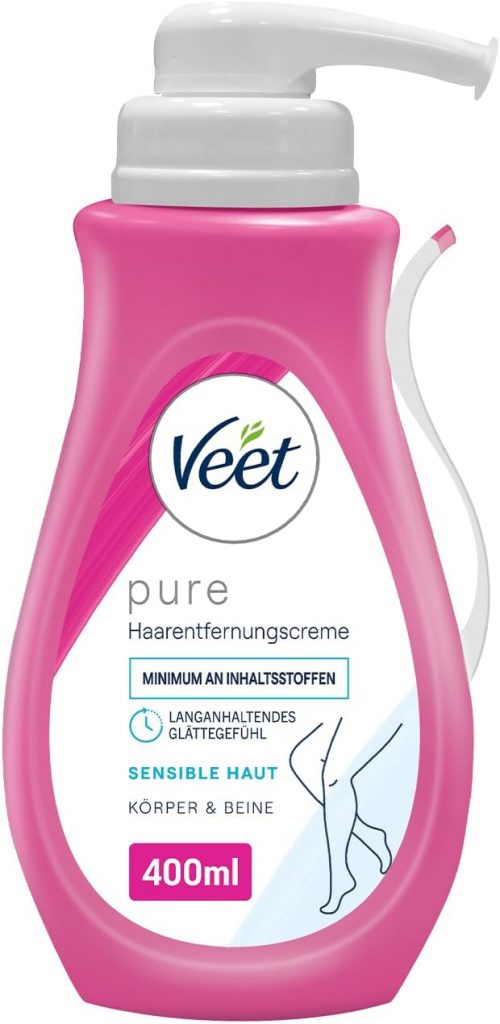 Veet PURE Haarentfernungscreme – Haarentfernung für Körper & Beine – 1 x 400 ml