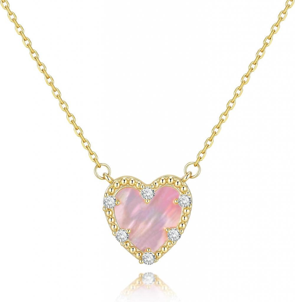 TempBeau Herz Halskette Damen Gold Kette – 14K Vergoldet Halsketten für Frauen, Süßes CZ Herz Perlmutt Schmuck für Mädchen, Damenkette Geschenk für Geburtstag Jahrestag Hochzeit Weihnachten (Rosa)5.99€ 🏷️ Coupon anwenden➡️ https://www.amazon.de/dp/B0FRS7KWT3/?tag=preisfehlerheute-21