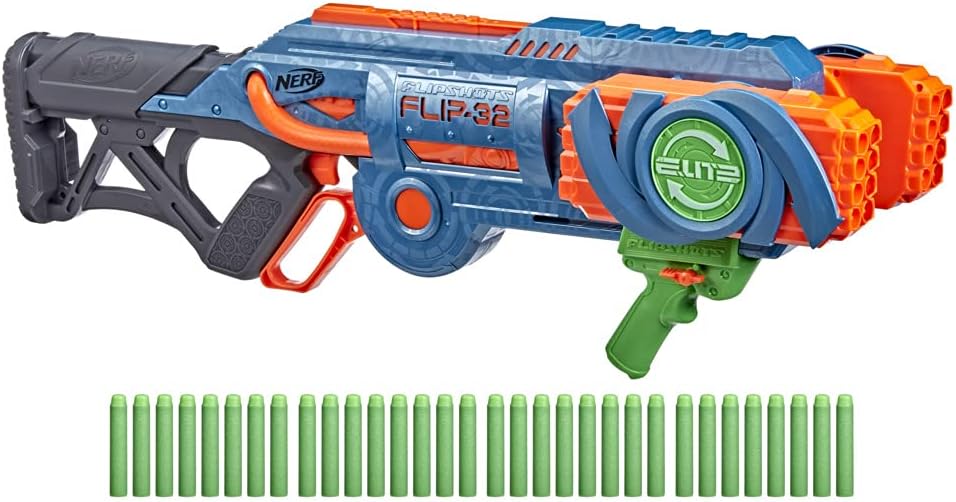 🤴 Nerf Elite 2.0 Flipshots Flip-32 Blaster, 32 Dart-Läufe für doppelte Feuerkraft, Kapazität für 32 Darts, 32 Nerf Darts49,95€ statt 75,98€ – 35,0 🔥🚚 Verkauft und Versand durch METAMORPH985 Bewertungen: 4.5 / 5.0 ⭐️⭐️⭐️⭐️⭐️🛒 zu Amazon https://www.amazon.de/dp/B09B15BHTF/?th=1&tag=preisfehlerheute-21#038;psc=1&tag=preisfehlerheute-21