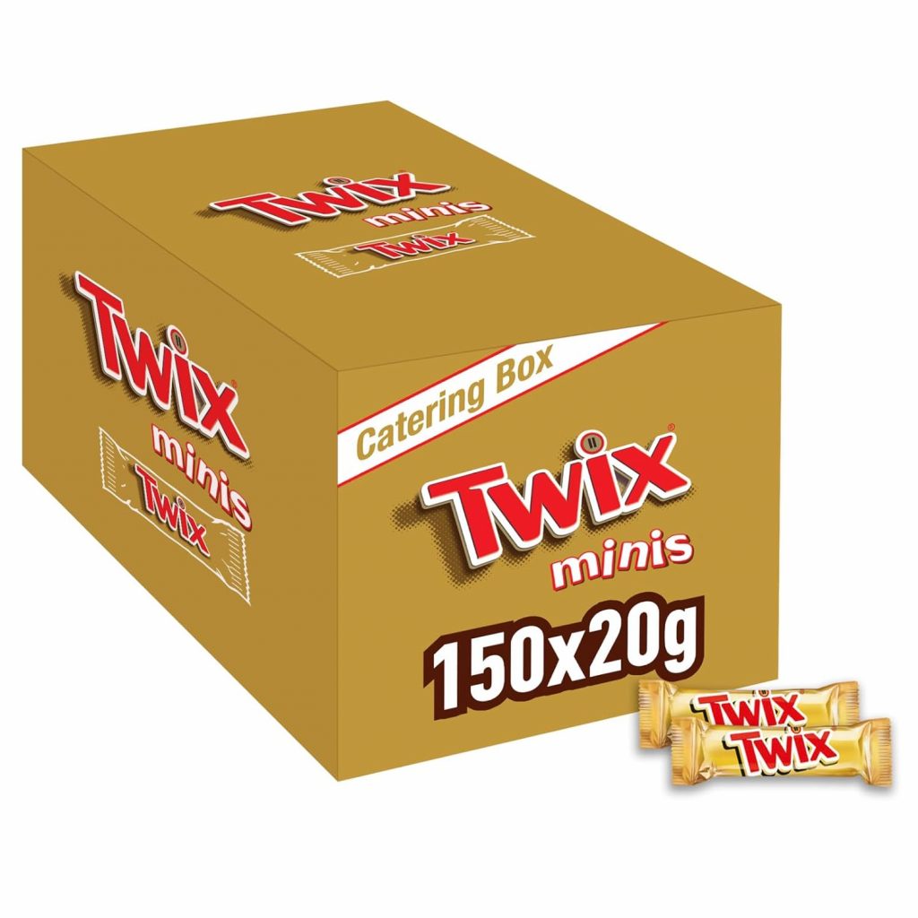 Twix Minis, Schokoriegel, Karamell & Keks, Milchschokolade, Großpackung Schokolade, 150 x 20g, 3kg
