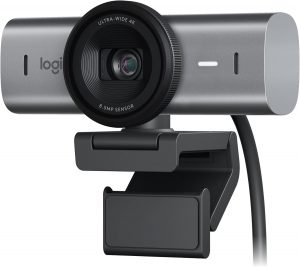 Logitech MX Brio Ultra HD 4K Collaboration and Streaming Webcam, 1080p at 60 FPS, Dual Noise Reducing Mics, Show Mode, USB-C, Webcam Cover, Works with Microsoft Teams, Zoom, Google Meet, Graphit
