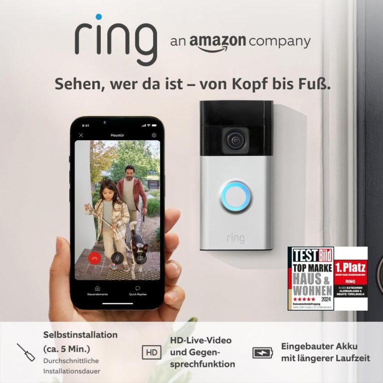 👑 Ring Akku-Videotürklingel (Battery Video Doorbell) (2024) | WLAN-Videotürklingel-Sicherheitskamera, Selbstinstallation (in 5 Minuten) | mit eingebautem Akku I Privatsphäre-Einstellungen39,99€ statt 99,99€ - 61,00 % 🔥🚚 Verkauft durch Amazon und Versand durch Amazon12,421 Bewertungen: 4.3 / 5.0 ⭐️⭐️⭐️⭐️🛒 zu Amazon https://www.amazon.de/dp/B0BZWQP9Z1/?amp%3Btag=preisfehlerheute-21&amp%3Bth=1&amp%3Bpsc=1&tag=preisfehlerheute-21
