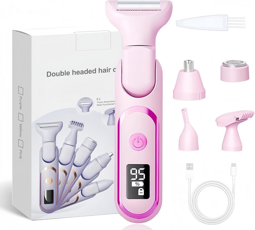 Rasierer Damen, 5-in-1 Intimrasierer für Frauen, LCD-Display 180° Winkel Verstellbar Rasierer Damen Wasserdicht Wiederaufladbarer Damenrasierer Elektrisch für Bikinizone Achseln Beine (Gelb)4.28€ ➡️ https://www.amazon.de/dp/B0F1F5F76V/?tag=preisfehlerheute-21
