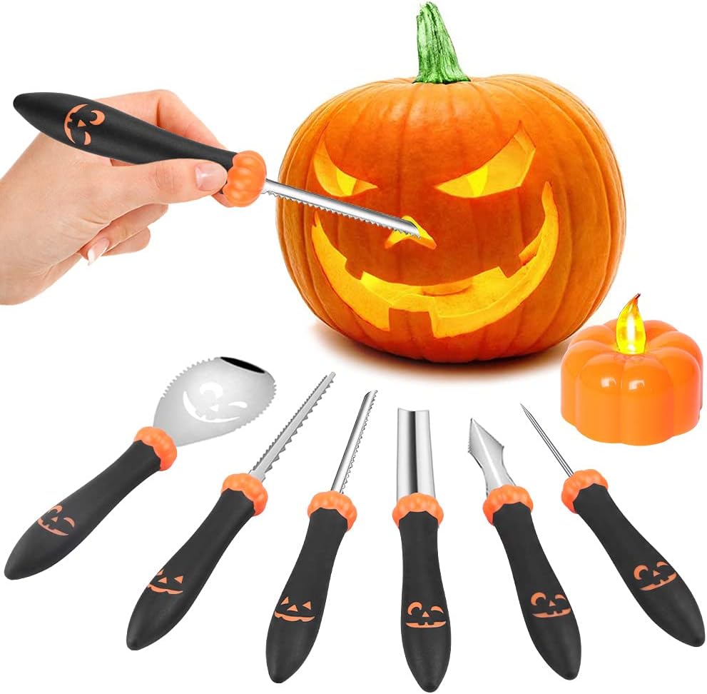 👑 Halloween Kürbis Schnitzset, 6 Stück Kürbis Schnitzen Set Edelstahl Schnitzwerkzeug Kürbis für Kinder Halloween Dekoration DIY Pumpkin Carving Premium Edelstahlwerkzeug9,30€ statt 12,94€ – 29,0 🔥🚚 Verkauft von HXHEU und Versand durch Amazon133 Bewertungen: 4.4 / 5.0 ⭐️⭐️⭐️⭐️🛒 zu Amazon https://www.amazon.de/dp/B09954FJNB/?tag=preisfehlerheute-21