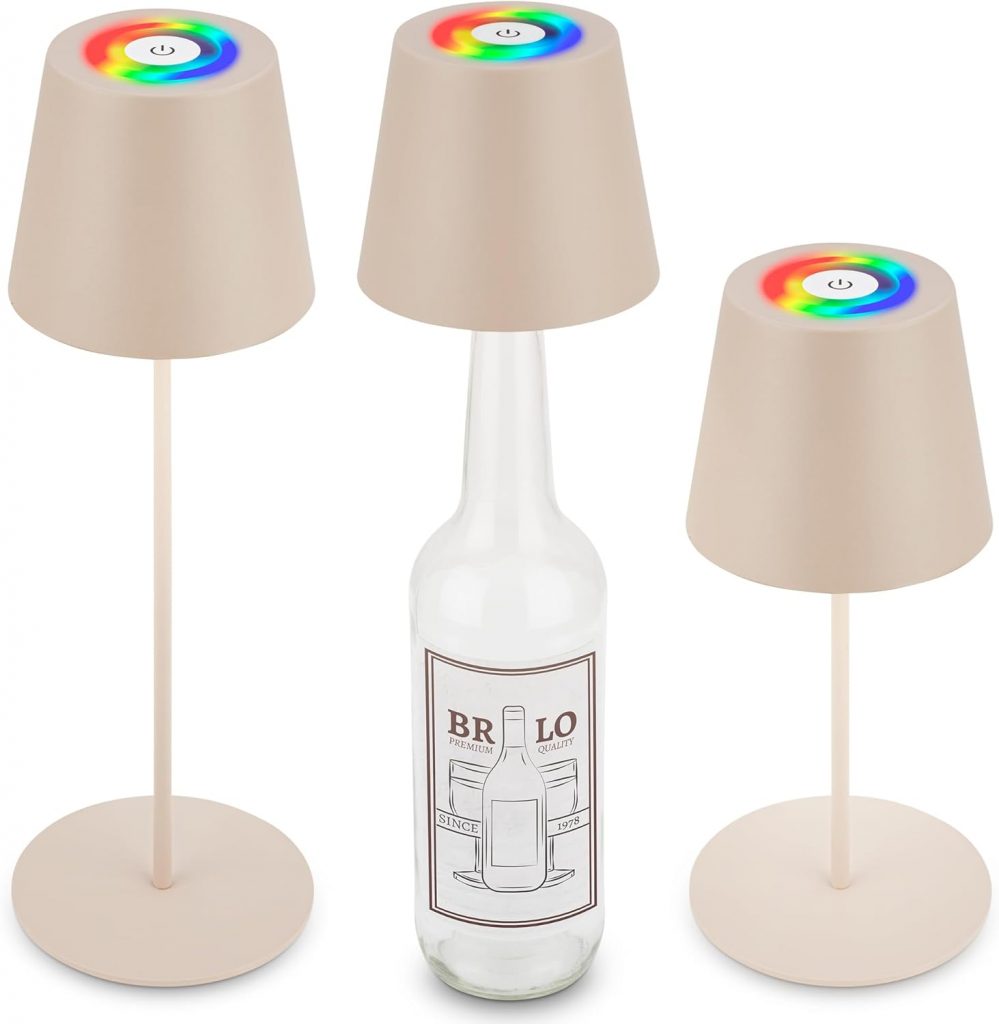 BRILONER – 3 in 1 RGBW LED Tischlampe kabellos IP44 mit Touch, stufenlos dimmbar, Akku & Lichtquelle tauschbar, Nachttischlampe, LED Lampe, Weinlampe, Flaschenlampe Aufsatz, 36×10,5 cm, Beige16,99€ statt 26,95€➡️ https://www.amazon.de/dp/B0DLHCDRMP/?tag=preisfehlerheute-21