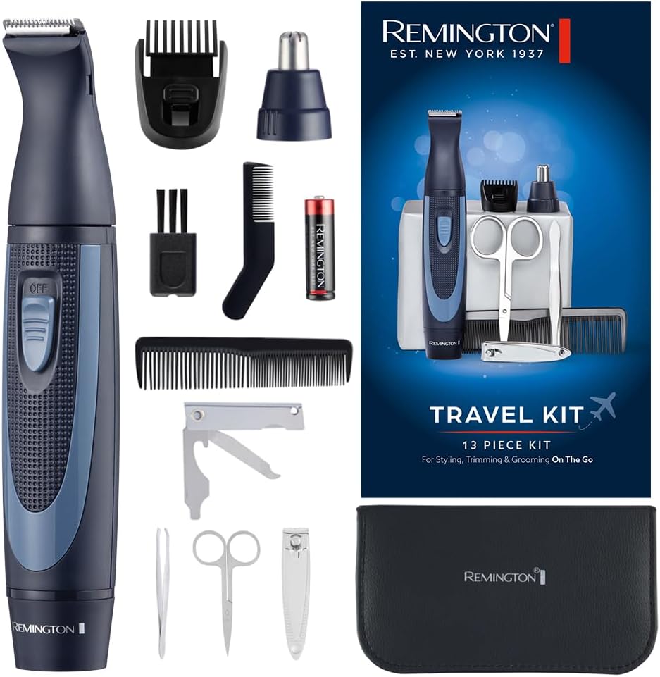 👑 Remington Reiseset Hygiene im Etui [13-teilig: für Haare & Maniküre/Pediküre etc.] Bartschneider, Nasenhaartrimmer, Ohren-& Augenbrauentrimmer, Nagelklipper & Schere, Pinzette, 2 Kämme etc. NE389012,97€ statt 19,98€ – 36,0 🔥🚚 Verkauft durch Amazon und Versand durch Amazon5,716 Bewertungen: 4.1 / 5.0 ⭐️⭐️⭐️⭐️🛒 zu Amazon https://www.amazon.de/dp/B0DFWHDCZH/?th=1&tag=preisfehlerheute-21#038;psc=1&tag=preisfehlerheute-21