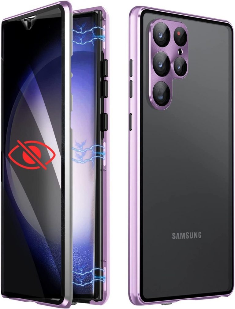 Miimall Kompatibel mit Samsung Galaxy S23 Ultra Hülle, Aluminum+PC S23 Ultra Full Cover Case mit Anti-Spy Displayschutz+Kameraschutz Anti-Kratzer Anti-Drop Stoßfest Handyhülle für S23 Ultra 5G-Lila2.49€ ➡️ https://www.amazon.de/dp/B0BVG2LGRK/?tag=preisfehlerheute-21