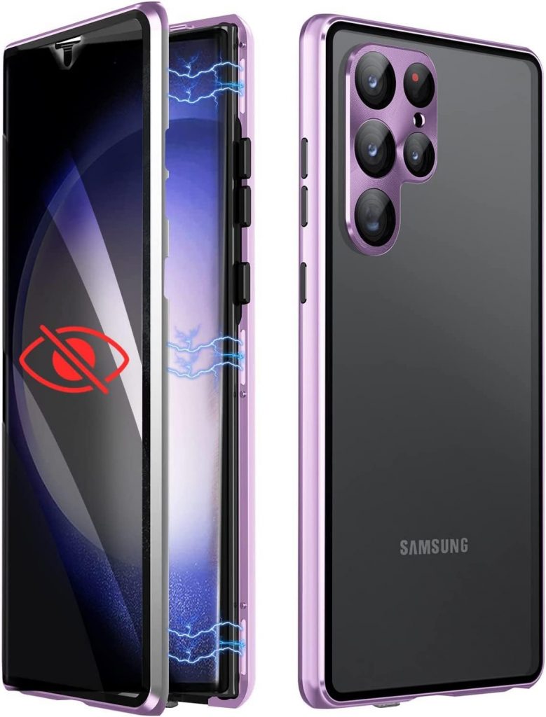 Miimall Kompatibel mit Samsung Galaxy S23 Ultra Hülle, Aluminum+PC S23 Ultra Full Cover Case mit Anti-Spy Displayschutz+Kameraschutz Anti-Kratzer Anti-Drop Stoßfest Handyhülle für S23 Ultra 5G-Lila2.49€ ➡️ https://www.amazon.de/dp/B0BVG2LGRK/?tag=preisfehlerheute-21