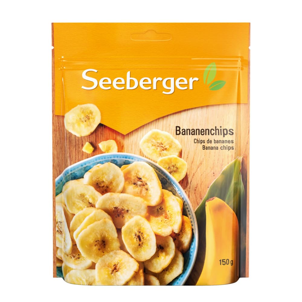 Seeberger Bananenchips: Frische Bananenscheiben in feinem Kokosöl zu knusprigen Chips gebacken – aufregend bananig – gesüßt – ohne Aroma, vegan (1 x 150 g)1.05€ ➡️ https://www.amazon.de/dp/B012I5RMI2/?tag=preisfehlerheute-21
