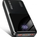 Power Bank 20000mAh 22.5W Klein Schnellladefunktion Powerbank 1 USB-C 2 USB-A Mini Externe Handyakkus LCD Display Akkupack für iPhone 17 16 15 14 13 Smartphones Travel Camping Outdoor etc