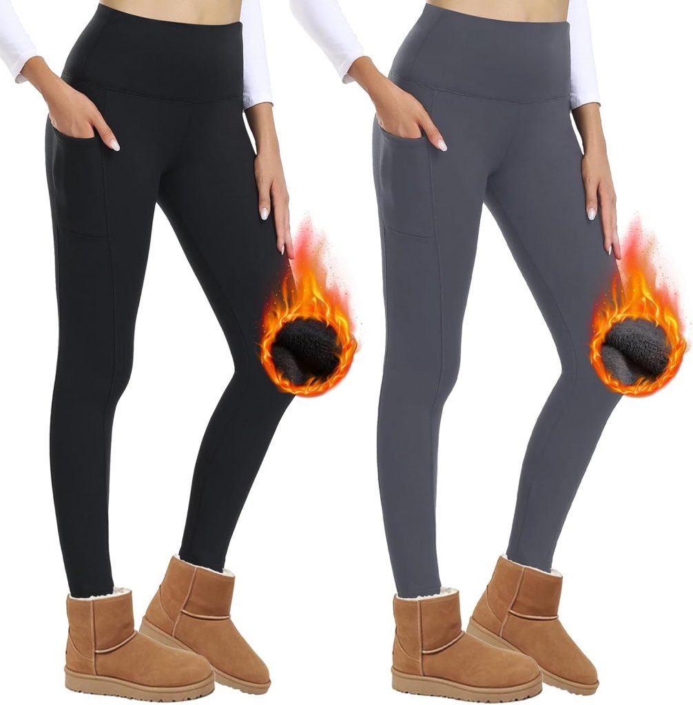 AMIYOYO 2er Pack Thermo Leggings Damen mit Taschen Gefütterte Leggins Winter High Waist Thermoleggings Fleece Thermohose Blickdicht Warm Strumpfhose18,98€ statt 28,99€➡️ https://www.amazon.de/dp/B0D7PJDHT2/?tag=preisfehlerheute-21