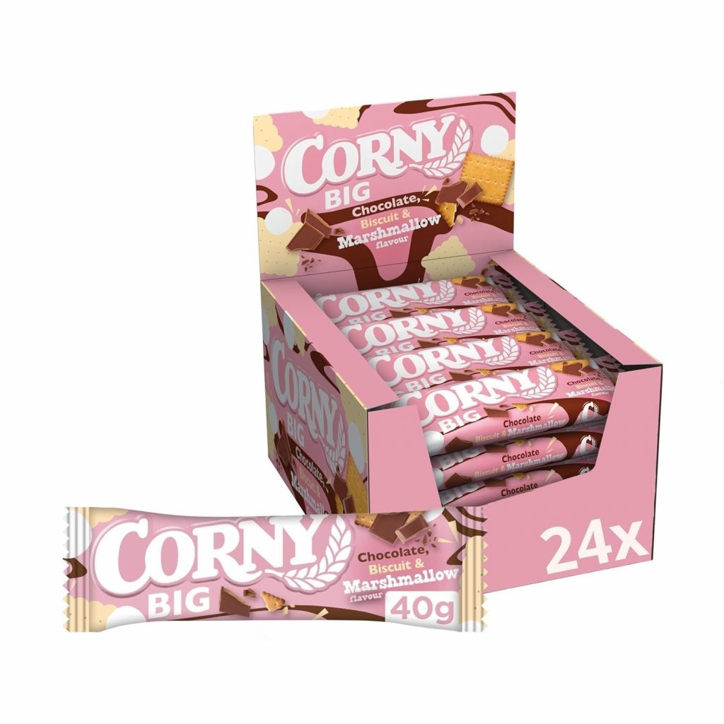 Müsliriegel Corny BIG Chocolate, Biscuit & Marshmallow Flavor Großpackung 24×