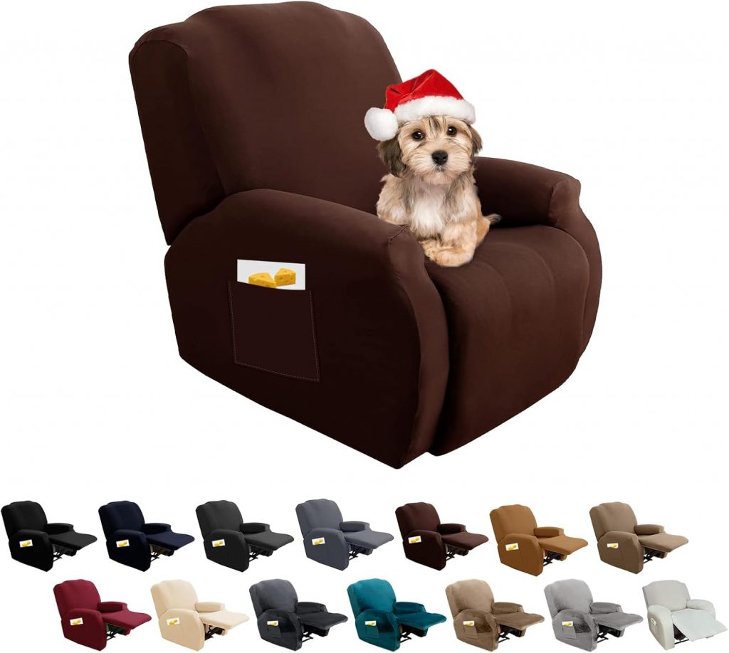 FIGOOO Stretchhusse für Relaxsessel 4-Teilig Stretch Sesselbezug Relaxsessel mit Seitentasche Sesselschoner,Dunkelbraun22,94€ statt 26,99€➡️ https://www.amazon.de/dp/B0BX3S3LPG/?tag=preisfehlerheute-21