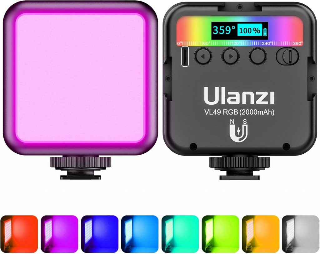 👑 Video Licht RGB, ULANZI VL49 LED Videoleuchte mit 2000 mAh Akku, Kamera Licht Klein Dimmbare 2500K-9500K, Zurück Magneten, Foto Licht Kompakte für Makro Aufnahmen, Produktfotografie und YouTube Vlogs29,69€ statt 39,99€ – 26,0 🔥🚚 Verkauft von ULANZI Official und Versand durch Amazon3,359 Bewertungen: 4.4 / 5.0 ⭐️⭐️⭐️⭐️🛒 zu Amazon https://www.amazon.de/dp/B08PYN6LWP/?th=1&tag=preisfehlerheute-21#038;psc=1&tag=preisfehlerheute-21