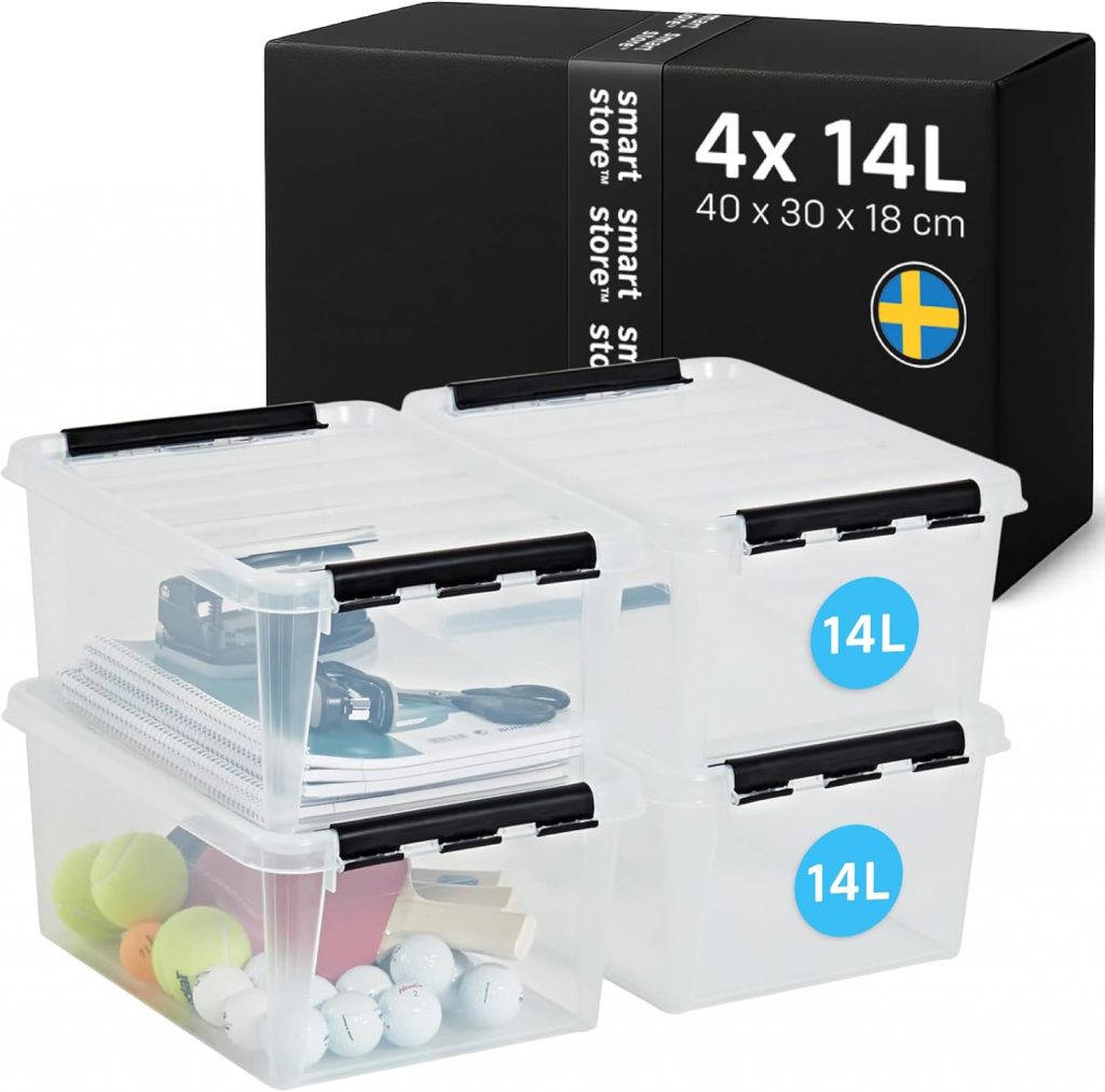 SmartStore – 4x Aufbewahrungsbox mit Deckel Classic 14L (40x30x18cm) | Stapelbare Box mit Deckel | Lebensmittelechte Kunststoffbox | Plastikbox mit Deckel & verstärkten Ecken | 10 Jahre Garantie29,71€ statt 36,99€➡️ https://www.amazon.de/dp/B09HKW9H5R/?tag=preisfehlerheute-21