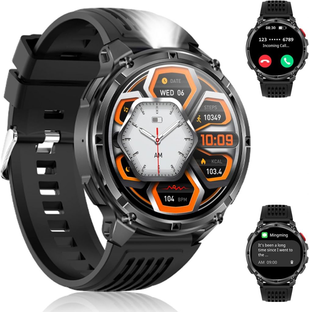 PREISFEHLER.SHOP BlackWeeks: Smartwatch Herren, Militär Smart Watch Herren mit Telefonfunktion, LED Taschenlampe, Pi~rate-Deals 1.7" AMOLED 1100mAh Herzfrequenz, Schlafmonitor/IP68 Wasserdicht/100+Sportmodi/Herzfrequenz/SpO2, iOS Android38.99 €✂️ Code: TPLKMGGM (αn dег Kαssе еingеbеn)🏷 Сοuрοn αktiviегеn⏩️ https://www.amazon.de/PREISFEHLER.SHOP/dp/B0FS65YJJ9?tag=preisfehlerheute-21