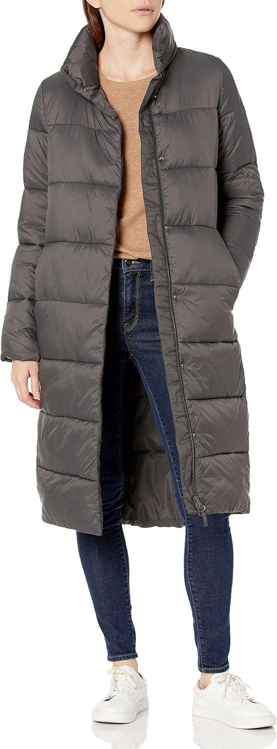 Amazon Essentials Damen Leichter, Langer Cocoon-Puffer-Wintermantel, Wasserabweisend, Durchgehender Reißverschluss, Dunkelgrau, S15.51€ ➡️ https://www.amazon.de/dp/B0861ZCCKK/?tag=preisfehlerheute-21