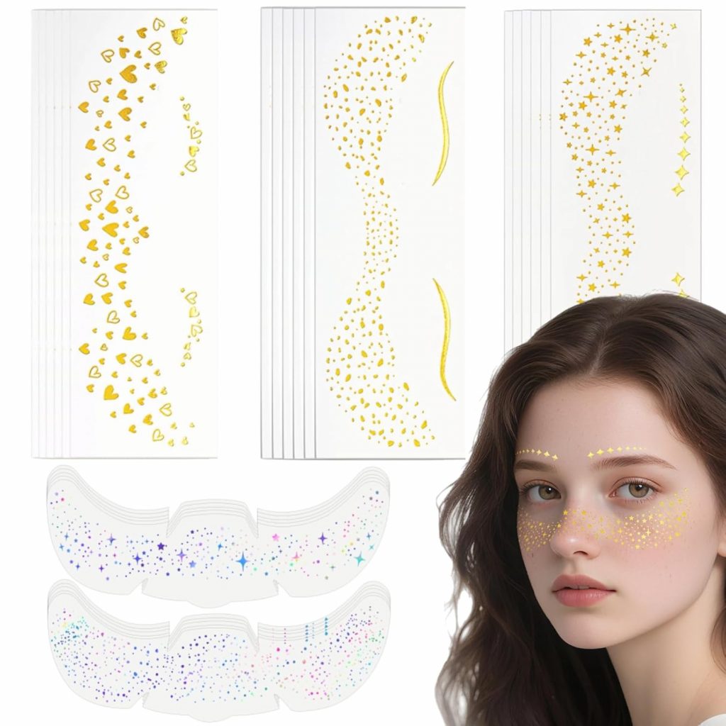 RHEIN Tattoo Glitzer Set Aufkleber 30 Stück Temporäre Tattoos für Augen Gesicht 5 Styles DIY Glitzer Karneval Halloween Party Make-up Festival Geburtstag Konzert Tanzen0.99€ statt 7.99€➡️ https://www.amazon.de/dp/B0FF9K45HB/?tag=preisfehlerheute-21