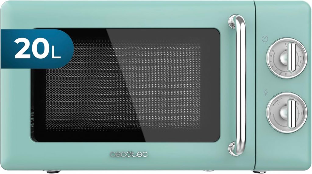👑 Cecotec Mikrowelle Proclean 3010 Retro Grün Mechanische, 20 l, 700 W, 6 Stufen, Timer bis zu 30 Minuten, Auftaumodus, Vintage-Design in Grün, Stahl-Finish💰 nur 59,90🚚 Verkauft durch Amazon und Versand durch Amazon3,185 Bewertungen: 4.3 / 5.0 ⭐️⭐️⭐️⭐️🛒 https://www.amazon.de/dp/B0BQ2MHMW8/?th=1&tag=preisfehlerheute-21#038;psc=1&tag=preisfehlerheute-21