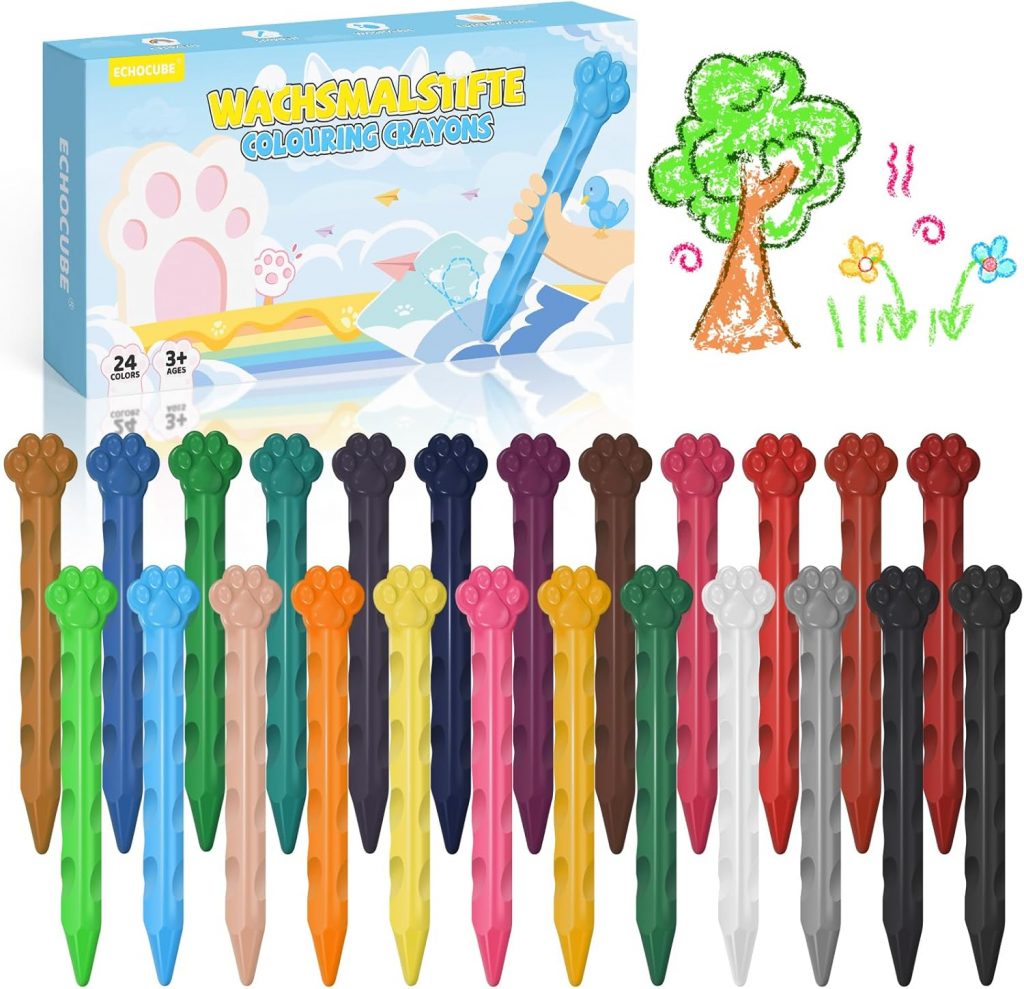 ECHOCUBE 24 Farben Buntstifte für Kinder, Ungiftige Wachsmalstifte für Kinder ab 3 Jahren, Abwaschbare Farbstifte für Kinder Kunst & Kunsthandwerk, Partytütenfüller2.55€ statt 8.99€➡️ https://www.amazon.de/dp/B0DXV52QDB/?tag=preisfehlerheute-21