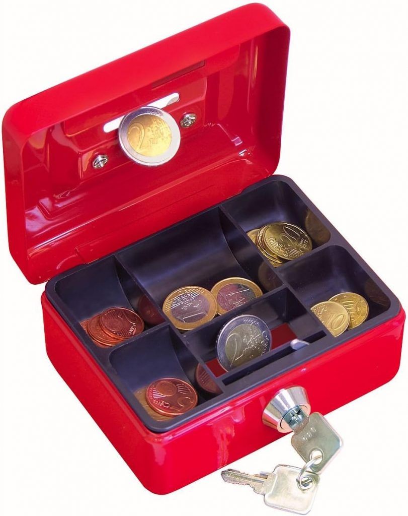 Wedo 144099 – Kinder Geldkassette, 12,5 x 9,5 x 6,3 cm