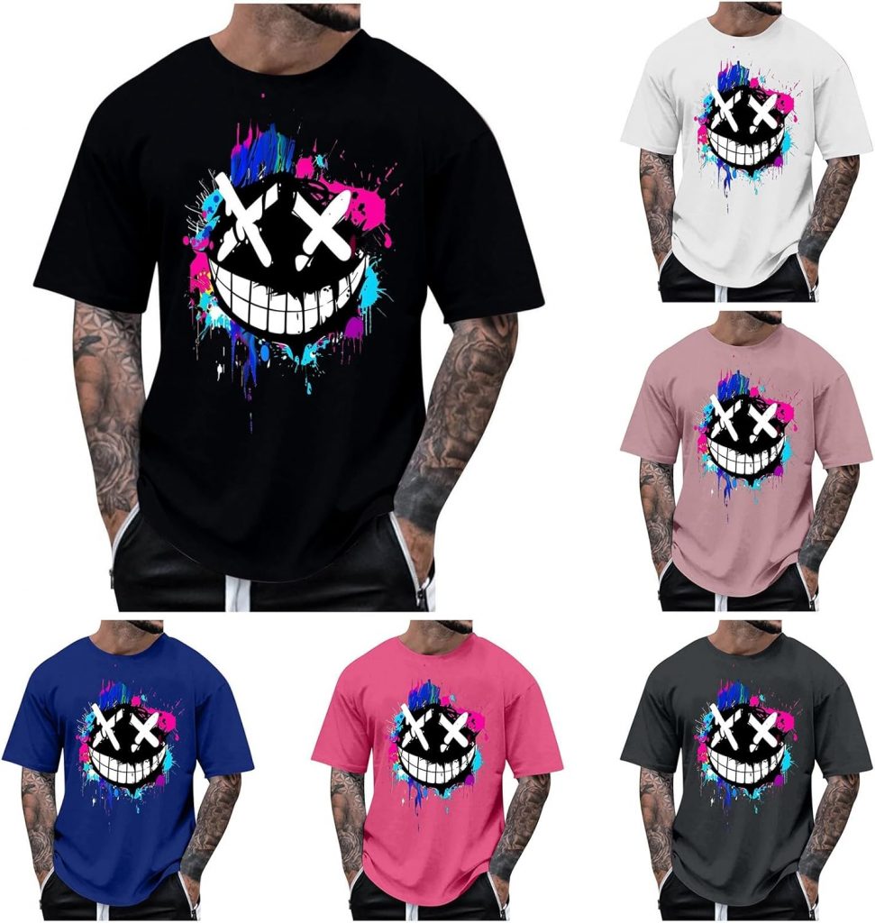 KOG T-Shirts für Herren Sommer T Shirt Kurzarm Tshirt Tie-Dye Muster T Shirts Gym Baumwolle Arbeitsshirt Angebote Männer Tops Casual Kleidung Leicht Streetwear Outlet Amazon Schwarz L7,98€ statt 9,97€➡️ https://www.amazon.de/dp/B0DVH3G3VX/?tag=preisfehlerheute-21