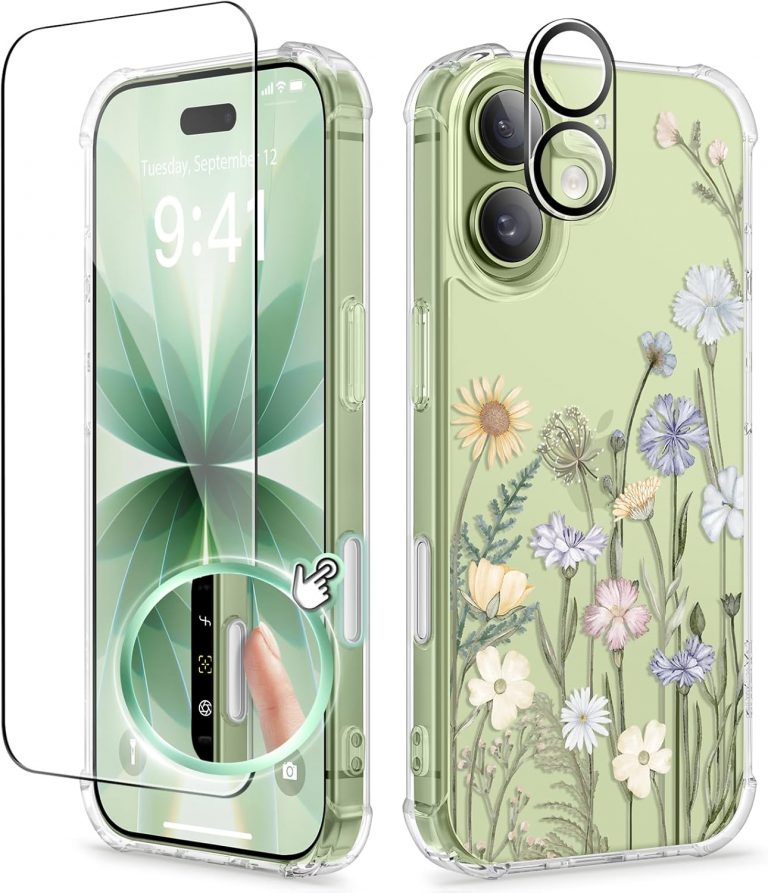 GVIEWIN Kompatibel mit iPhone 17 Hülle 6,3" 2025, mit Displayfolie & Kameraschutz, Stoßfest Militärschutz Kratzfest Klar Nie Vergilbung Blumen Dünn Schutzhülle Handyhülle Frauen,Lebendiger Frühling16,14€ statt 19,99€➡️ https://www.amazon.de/dp/B0FFMJRLJL/?tag=preisfehlerheute-21