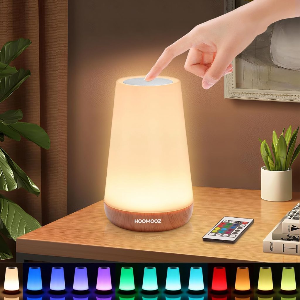 HOOMOOZ LED Nachttischlampe mit Fernbedienung, Touch Dimmbar Kinder Nachtlampe 13 Farben und 4 Modi, 1800mAh USB Aufladbar und Timing Funktion, Tragbar Nachtlicht für Camping Schlafzimmer Wohnzimmer14,99€ ➡️ https://www.amazon.de/dp/B0CQQYD5V8/?tag=preisfehlerheute-21