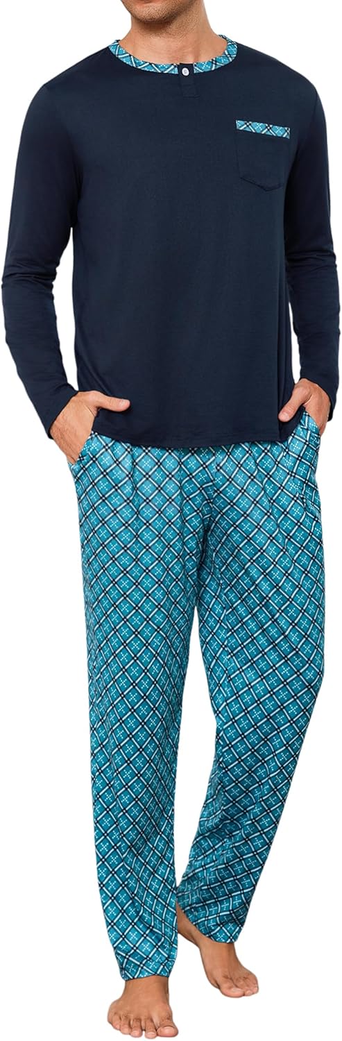 Jahetuul Schlafanzug Herren lang Karomuster Schlafhose Pyjama Männer Schlafanzüge für Herren Nachtwäsche Pyjamahose Homewear Man Pijamas kariert12.99€ ➡️ https://www.amazon.de/dp/B0FK4LXN83/?tag=preisfehlerheute-21