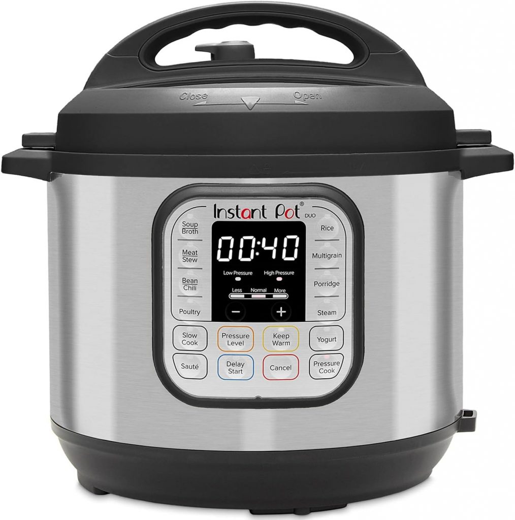Instant Pot Duo 80 Elektro-Multikocher 1200 W, 7,6L, Edelstahl, – Schnellkochtopf, Schongarer, Reiskocher, Sautierpfanne, Joghurtbereiter, Dampfgarer und Sterilisator, Silber99.99€ ➡️ https://www.amazon.de/dp/B0979K4RQN/?tag=preisfehlerheute-21