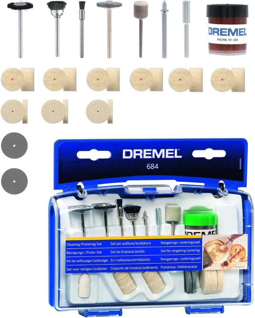 PREISFEHLER.SHOP BlackWeeks: Pirate-Deal!s Dremel 684 Polier Zubehören, fur Multifunktionswerkzeug, Set mit 20 Zubehören zum Reinigen und Polieren10.97 €⏩️ https://www.amazon.de/PREISFEHLER.SHOP/dp/B0014GV5TE?tag=preisfehlerheute-21
