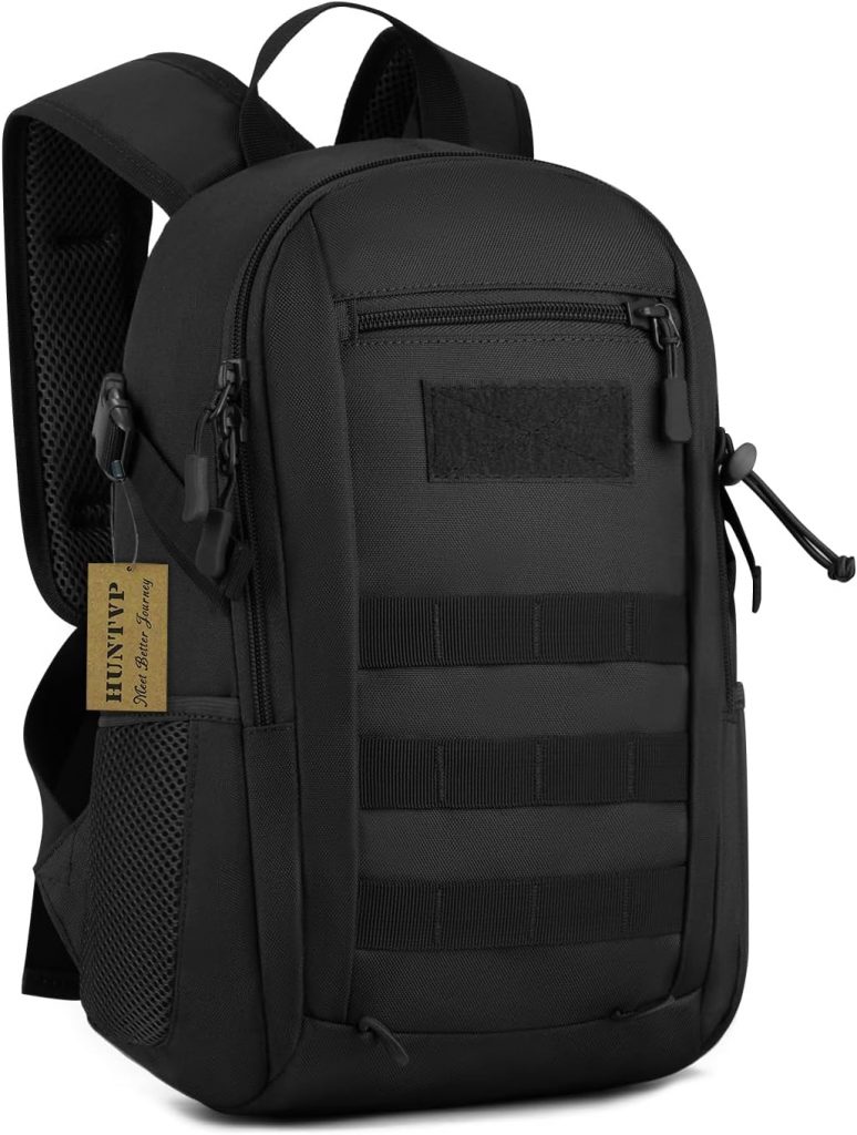 HUNTVP 12L Mini Rucksack Taktisch Wanderrucksack Molle Schultasche Wasserdicht Daypack Militärisch Schulrucksack Studenttasche Unitasche Sporttasche für Herren Damen Outdoor (12L-Schwarz)25,49€ statt 29,99€➡️ https://www.amazon.de/dp/B01KWNWHGY/?tag=preisfehlerheute-21
