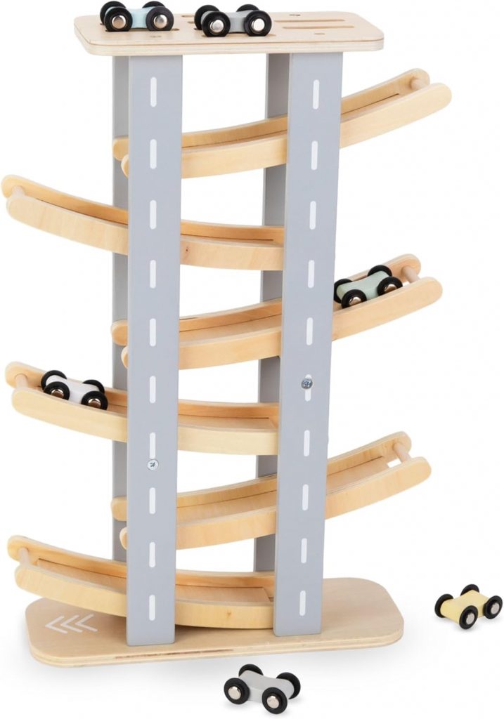 Mamabrum, Holzbahn – Rutsche für Autos – 6 Etagen, 6-stöckige Bahn, 6 kleine Bunte Autos, für Kinder ab 18 Monaten Holz murmelbahn Auto rennbahn Kinder24,90€ statt 34,99€➡️ https://www.amazon.de/dp/B0CJ78TS7R/?tag=preisfehlerheute-21