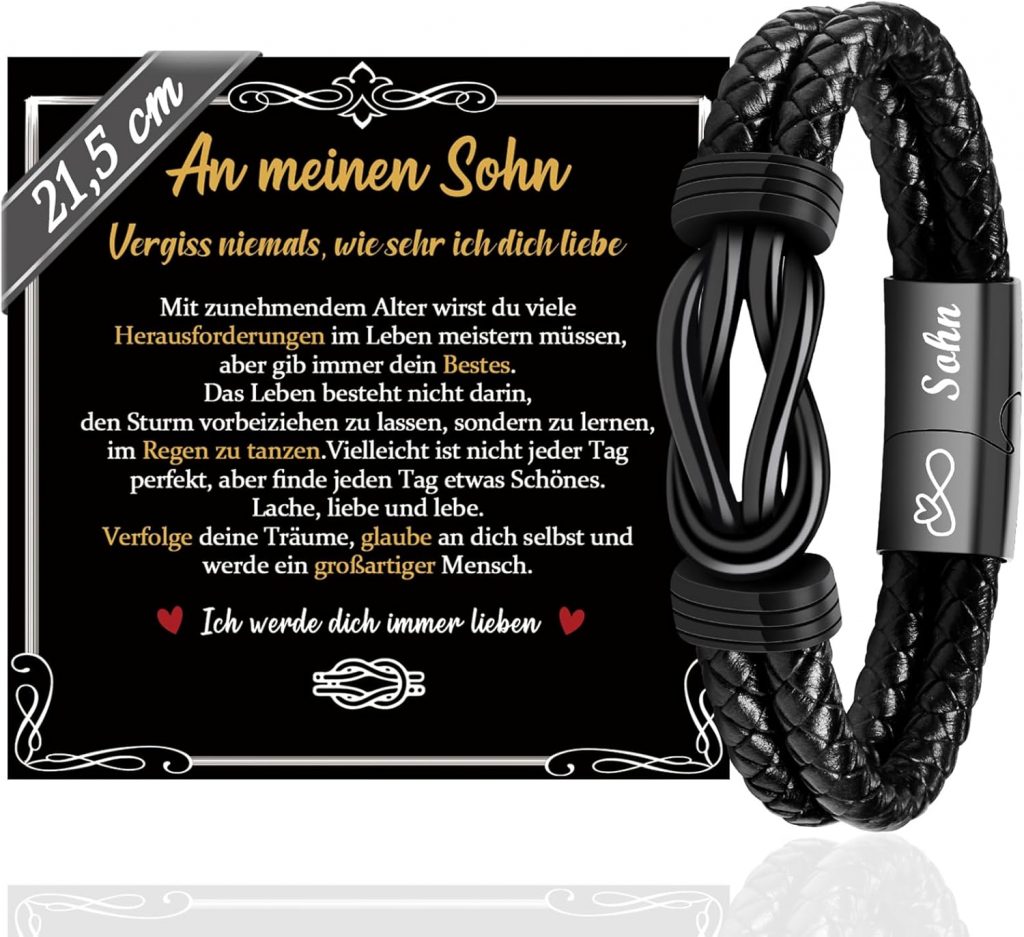👑 SUNSH Ich Liebe Dich Geschenke für Männer Sohn Papa Bruder, Armband Herren Sohn Papa Mann Bruder, 60 Geburtstag Mann, 18 Geburtstag Junge, Weihnachten/Valentinstag/Vatertagsgeschenke💰 nur 13,99🚚 Verkauft von SUNSH DE und Versand durch Amazon53 Bewertungen: 4.7 / 5.0 ⭐️⭐️⭐️⭐️⭐️🛒 https://www.amazon.de/dp/B0CZDPPWC6/?th=1&tag=preisfehlerheute-21#038;psc=1&tag=preisfehlerheute-21