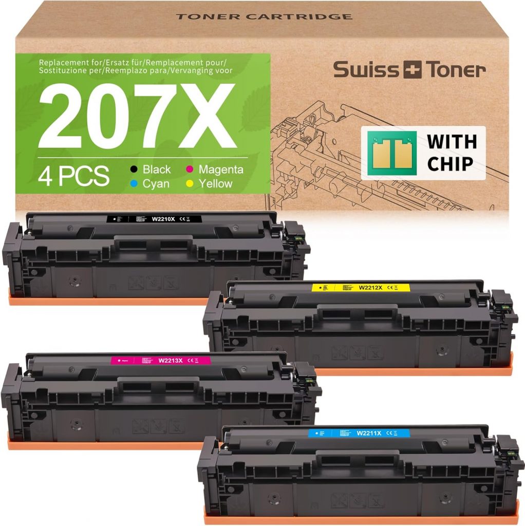 👑 swiss toner 207X Kompatibel für HP 207X (Mit Chip) für HP Color LaserJet Pro MFP M283fdw Toner Schwarz MFP M283fdw M283fdn M255dw M282nw für 207X 207A W2210A W2210X W2211X W2212X W2213X,4-Pack59,99€ statt 79,98€ – 26,0 🔥🚚 Verkauft von ColorMaster EU und Versand durch Amazon184 Bewertungen: 4.2 / 5.0 ⭐️⭐️⭐️⭐️🛒 zu Amazon https://www.amazon.de/dp/B0C2YV21YF/?tag=preisfehlerheute-21