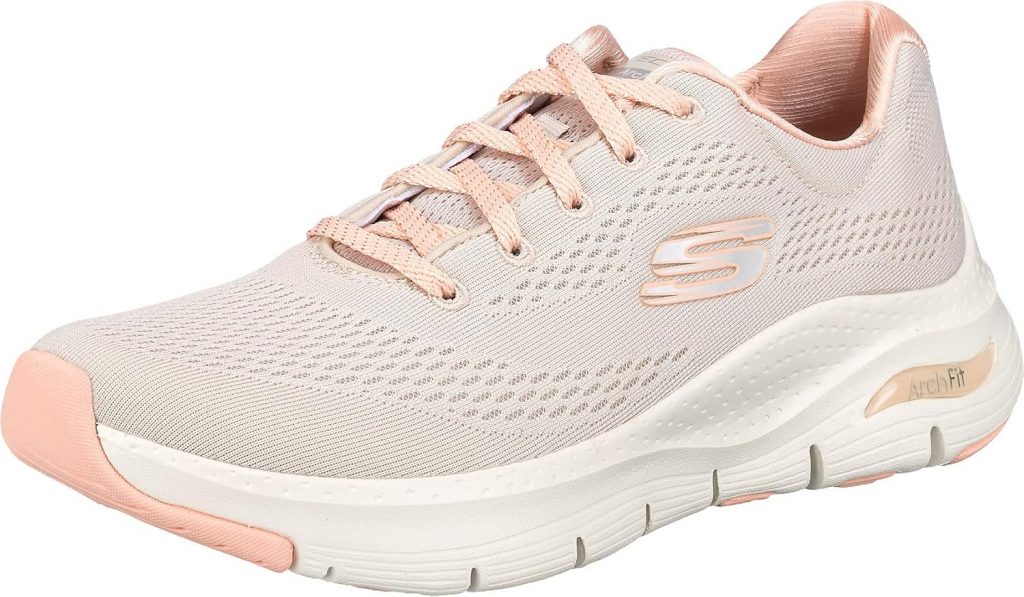 Skechers Mädchen Arch Fit Big Appeal sneakers, Natural Knit Mesh Coral Trim, 38 EU