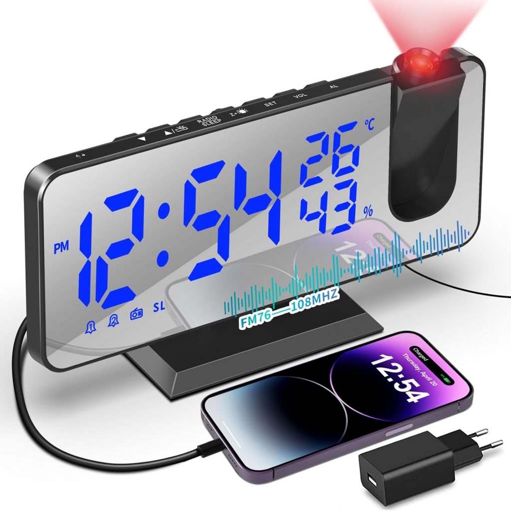 PirateDeals BlackWeeks: TAKRINK Projektionswecker Radiowecker mit 4 Pira;te-Deals Stufen Bildschirmhelligkeit Digitalwecker mit Temperatur Wecker mit Projektion Dual-Alarm 12 / 24H USB-Anschluss15.88 €⏩️ https://www.amazon.de/PIRATE-DEALS.COM/dp/B08MVTMRHH?tag=preisfehlerheute-21