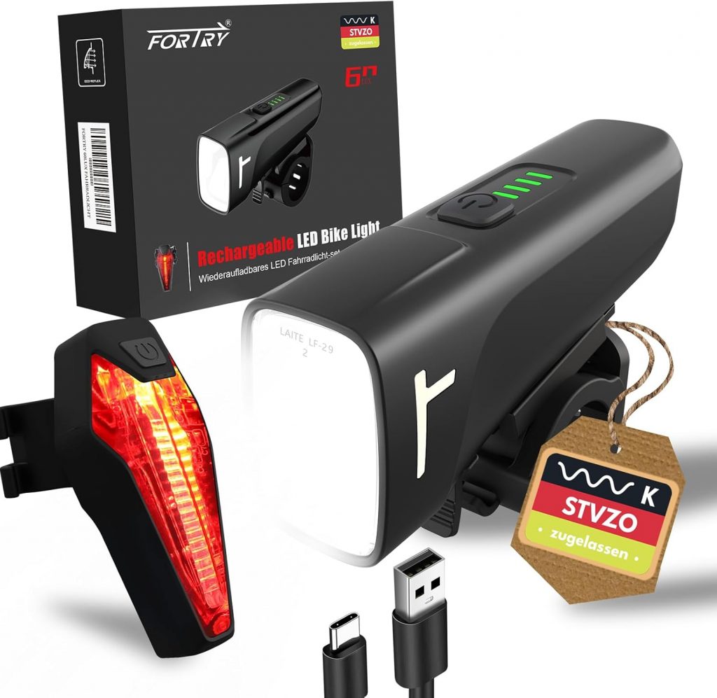 🤴 Fahrradlicht Set,StVZO Zertifizierte Fahrradbeleuchtung,USB Typ C Aufladung Fahrrad Lichter Led Set,IPX5 Wasserdichter Fahrradlicht Vorne+Rücklicht19,98€ statt 26,99€ – 26,0 🔥🚚 Verkauft von Fortry-EU und Versand durch Amazon381 Bewertungen: 4.4 / 5.0 ⭐️⭐️⭐️⭐️🛒 zu Amazon https://www.amazon.de/dp/B0CNC3BWQV/?th=1&tag=preisfehlerheute-21#038;psc=1&tag=preisfehlerheute-21