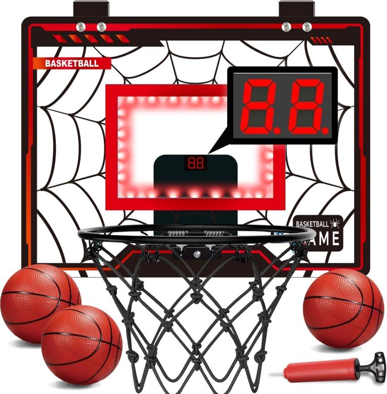 POPERFUN Basketballkorb Indoor Kinder, LED-Licht Mini Basketballkorb mit 3 Bällen & Elektronische Anzeigetafel, Basketball Geschenk für Jungen und Mädchen 5-12 Jahre Geburtstagsr35,99€ statt 59,99€➡️ https://www.amazon.de/dp/B0FJMCG7FR/?tag=preisfehlerheute-21