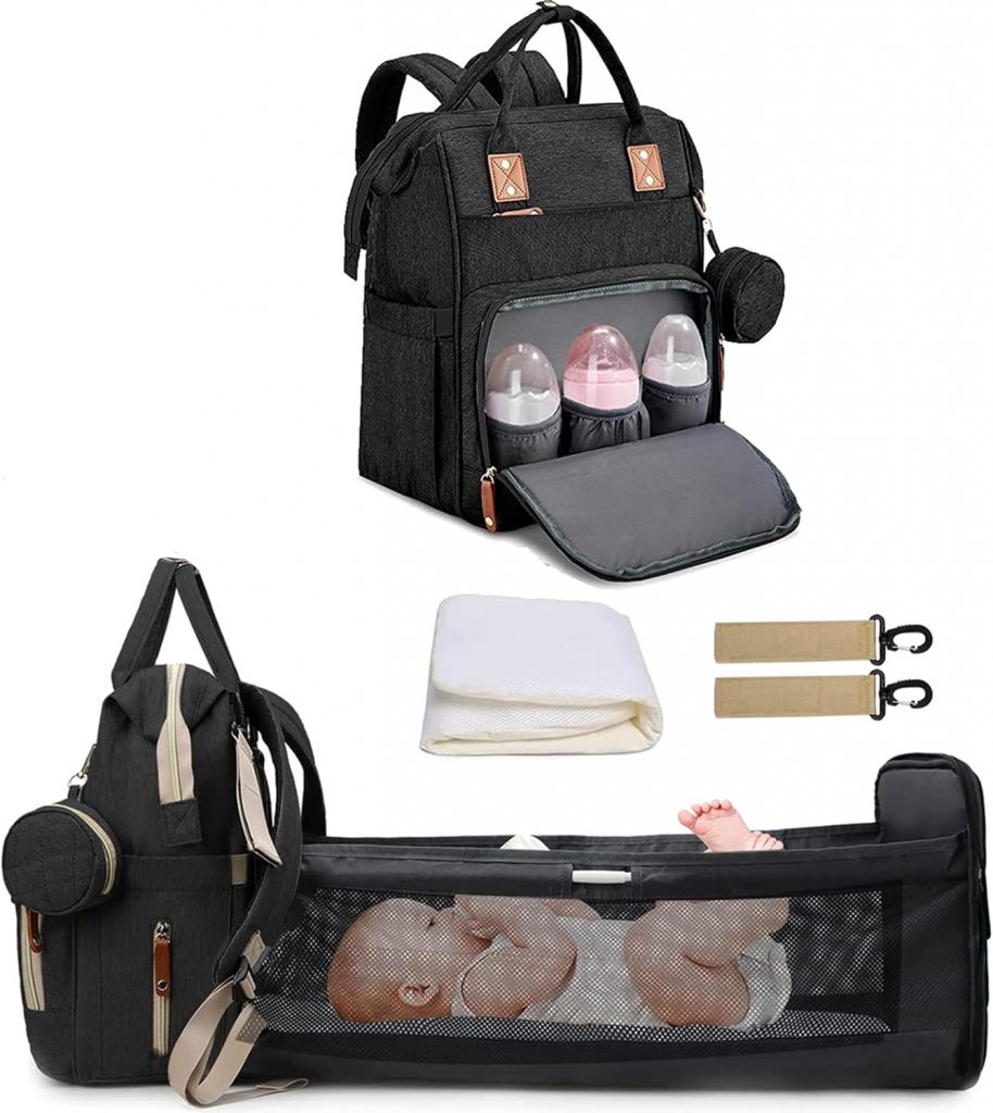 PREISFEHLER.SHOP BlackWeeks: Fexkean Wickeltasche Rucksack Pirate;-Deals Baby Wickelrucksäcke Reisewindeltasche mit faltbarem Kinderbett mit Multifunktions Babytaschen Wickelauflage Babybettrucksack（All Black）Аb 36.79 statt 45.99 €⏩️ https://www.amazon.de/PREISFEHLER.SHOP/dp/B0D3HNSJMG?tag=preisfehlerheute-21