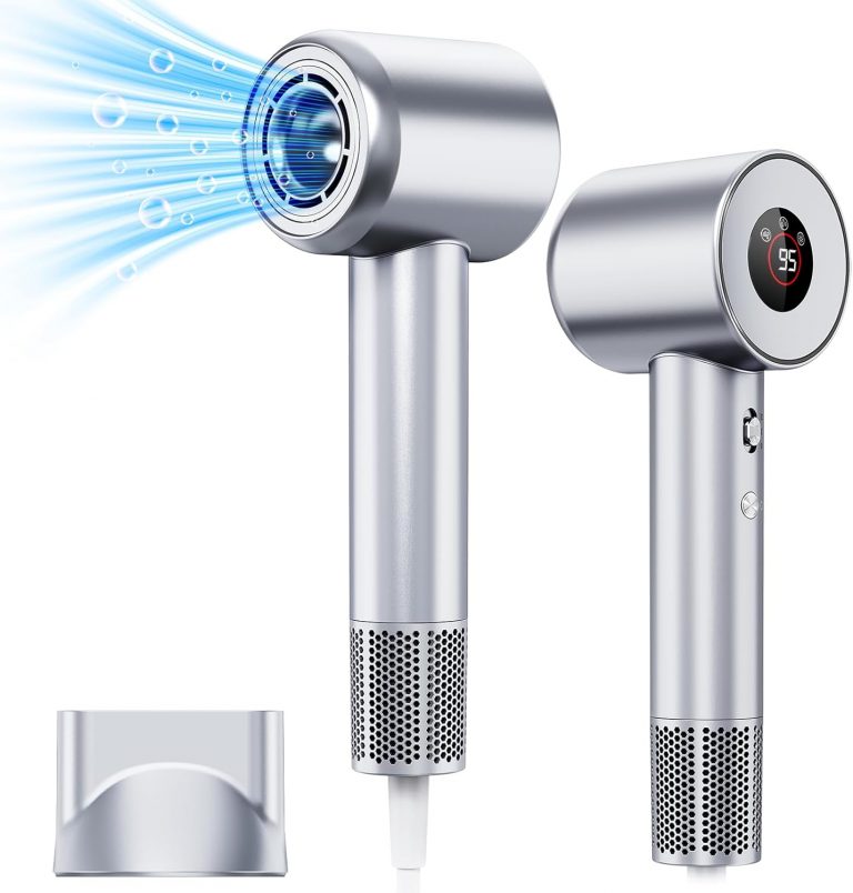 Föhn Ionen Haartrockner, YAIAWISU Ionen Föhn, 140.000 U/min bürstenloser Motor für schnelles Trocknen - LED-Display, 500 Millionen Negativ Ionen Haartrockner für Zuhause, Reisen und Salon (Silber)19.99€ statt 69.99€Code: HHNDTH5Y (🛒 an der Kasse eingeben)➡️ https://www.amazon.de/dp/B0DCGG3PYG/?tag=preisfehlerheute-21