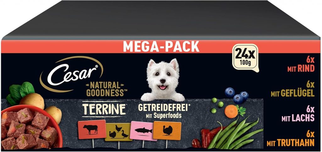 Cesar Natural Goodness Premium Hunde Nassfutter in der Schale Getreidefrei mit Superfoods in 4 Varietäten Megapack 24x100g10,27€ statt 16,99€➡️ https://www.amazon.de/dp/B0CMY12PZD/?tag=preisfehlerheute-21