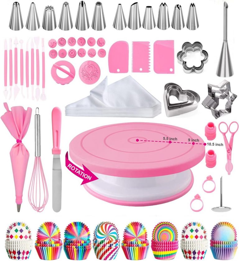 Torten Zubehör, Backzubehör,Torten Zubehör Set,Tortenplatte Drehbar,Tortenplatte,Backen Zubehör,Kuchen Zubehör für Anfänger und Profis - Cake Stand, Drehteller Torte & Kuchen Zubehör (Rosa)14.99€ ➡️ https://www.amazon.de/dp/B0DMSDHZSV/?tag=preisfehlerheute-21