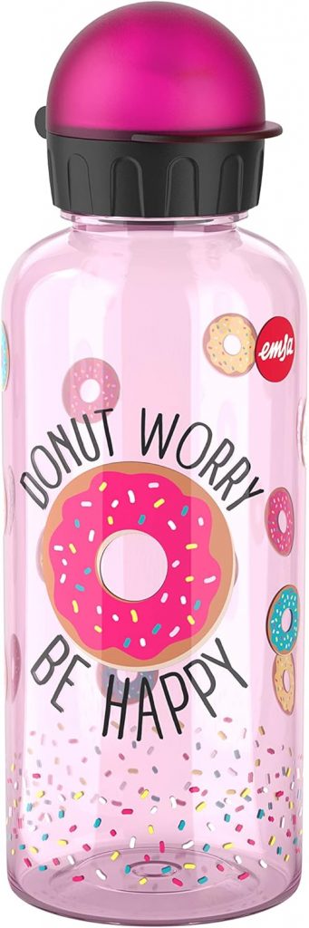 Emsa N30607 Teens Tritan Trinkflasche | Fassungsvermögen: 0,6 Liter | 10 sicher/praktisch/hygienisch/dicht/unbedenklich | cleverer Trinkverschluss | robust | Design: Donut6,99€ statt 13,79€➡️ https://www.amazon.de/dp/B0BBL9S4DP/?tag=preisfehlerheute-21